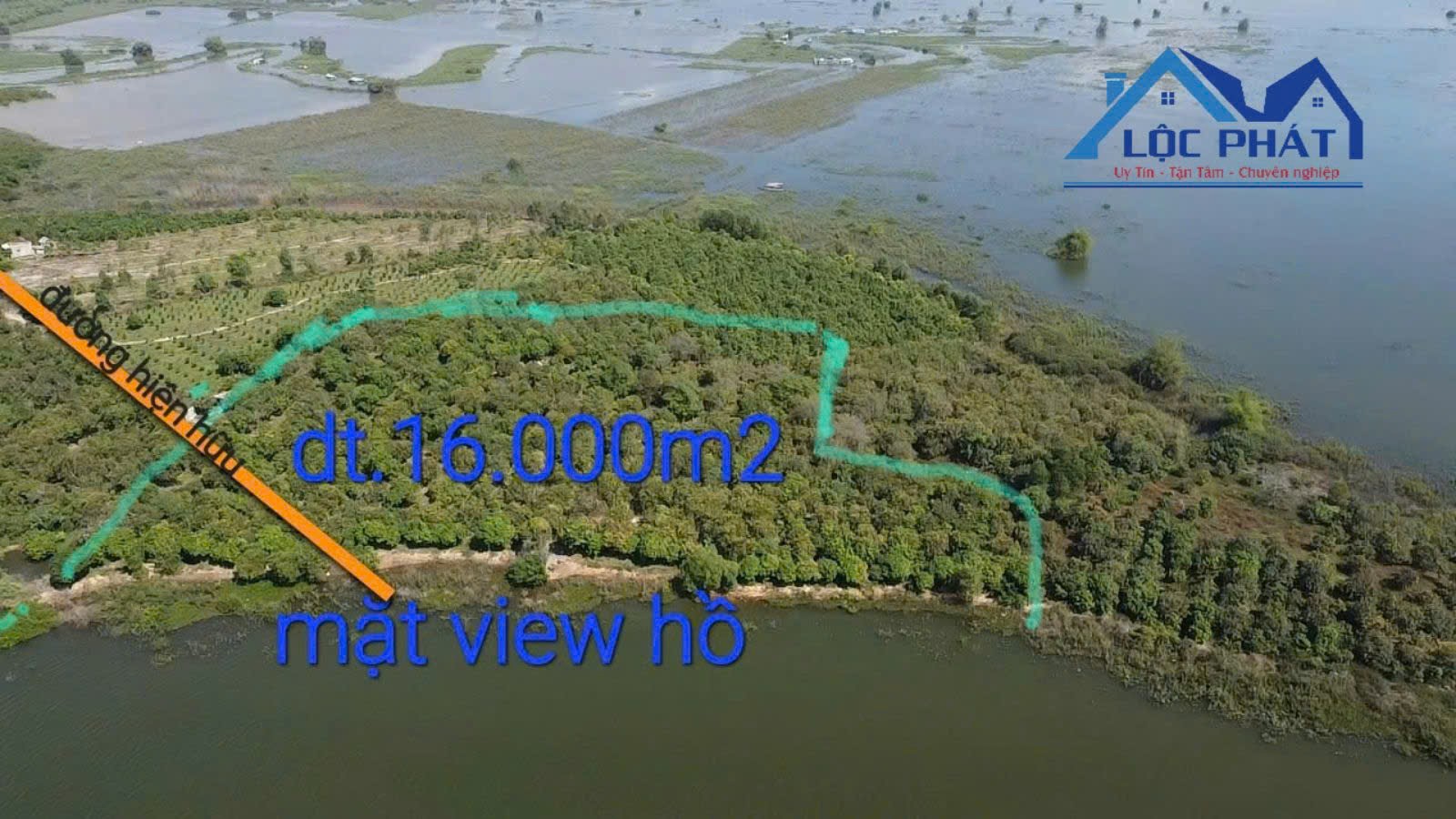 BÁN ĐẤT MẶT HỒ TRỊ AN – PHÚ LÝ, VĨNH CỬU 1,6ha giá chỉ 8 tỷ